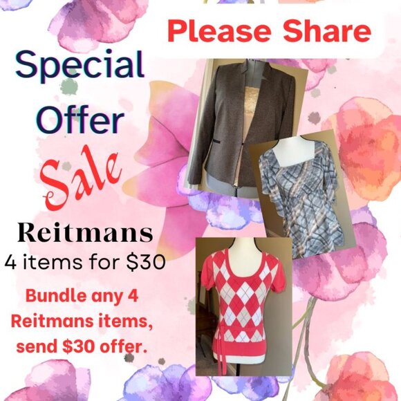 4/$30 Reitmans Offer - Just Bundle & Offer! - Picture 1 of 1